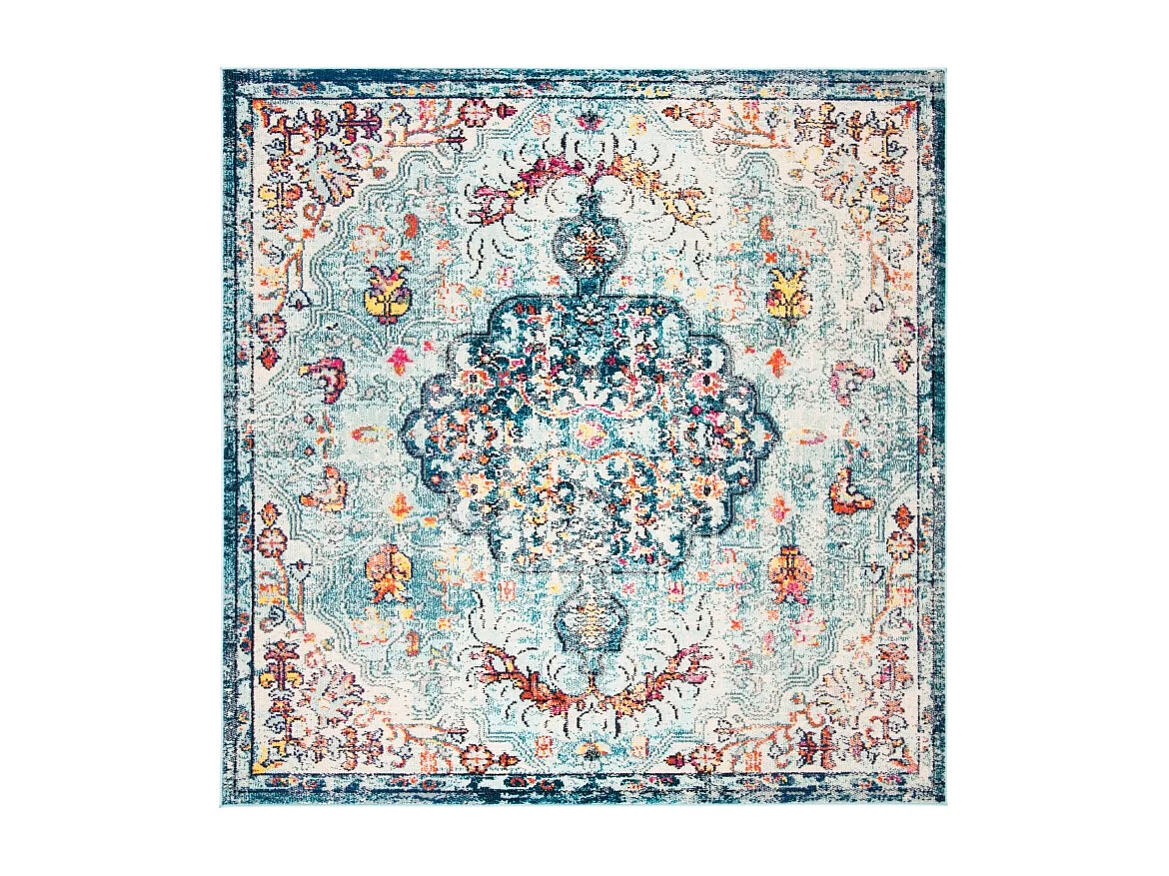 Tapis Bleu marine/Bleu clair 152 X 152 cm - Maia