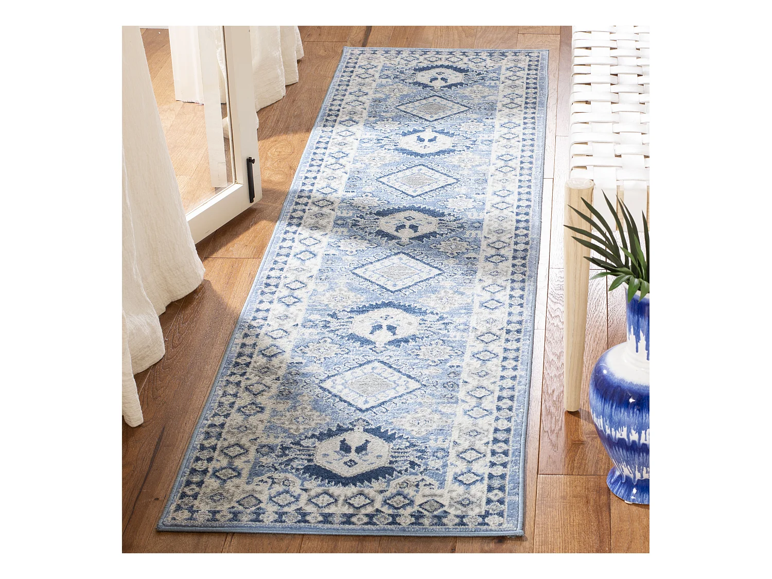 Tapis Bleu/Neutre 61 X 244 cm - Kathleen