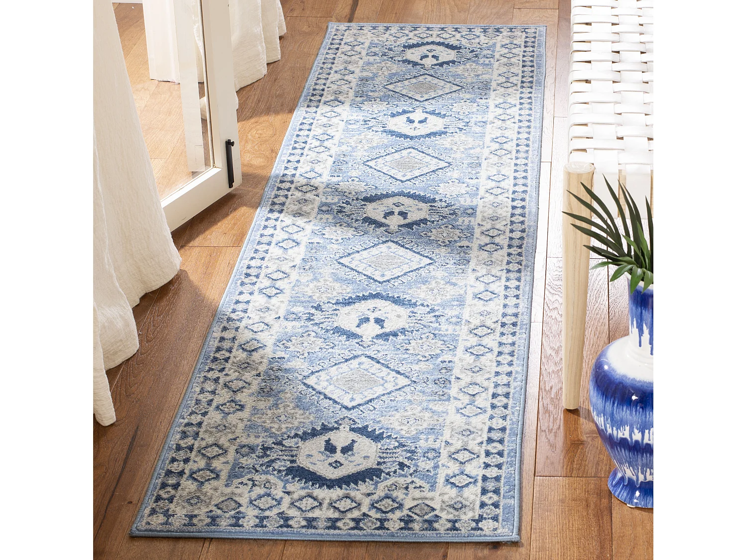 Tapis Bleu/Neutre 61 X 244 cm - Kathleen