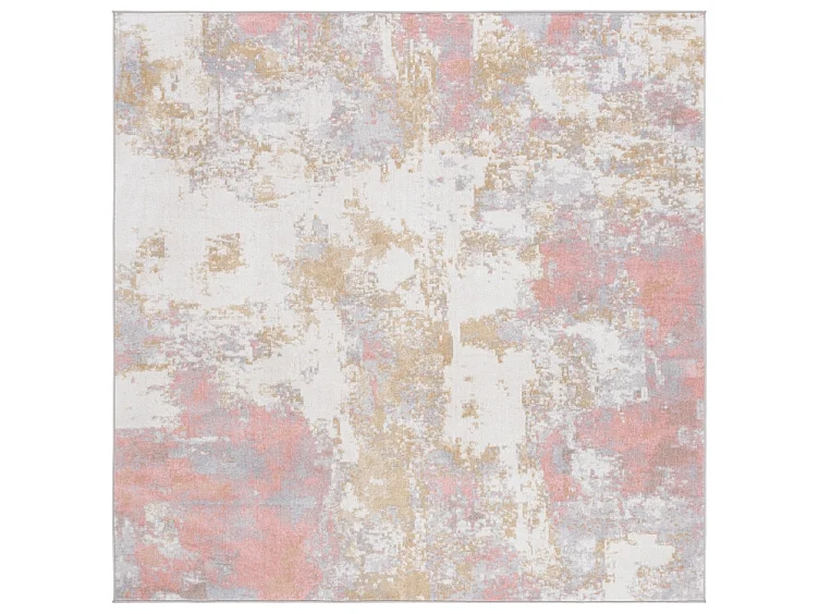 Tapis Rose/Gris 201 X 201 cm - Marcelline