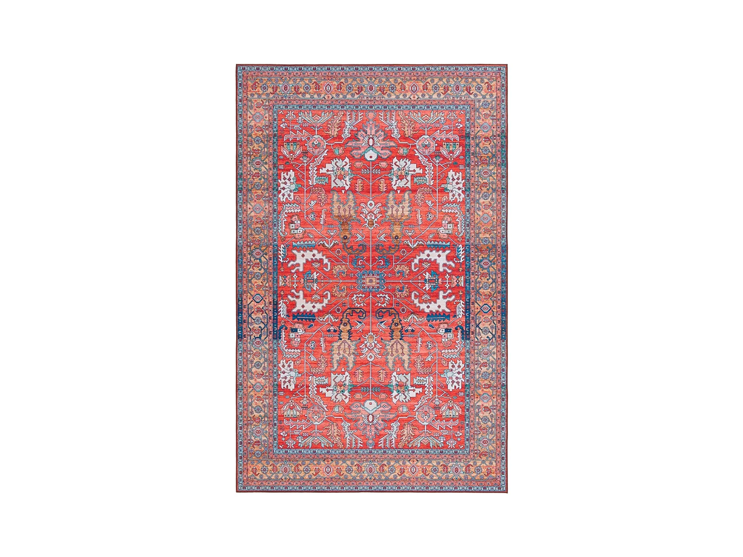 Tapis Rouge/Bleu 152 X 244 cm - Fiora