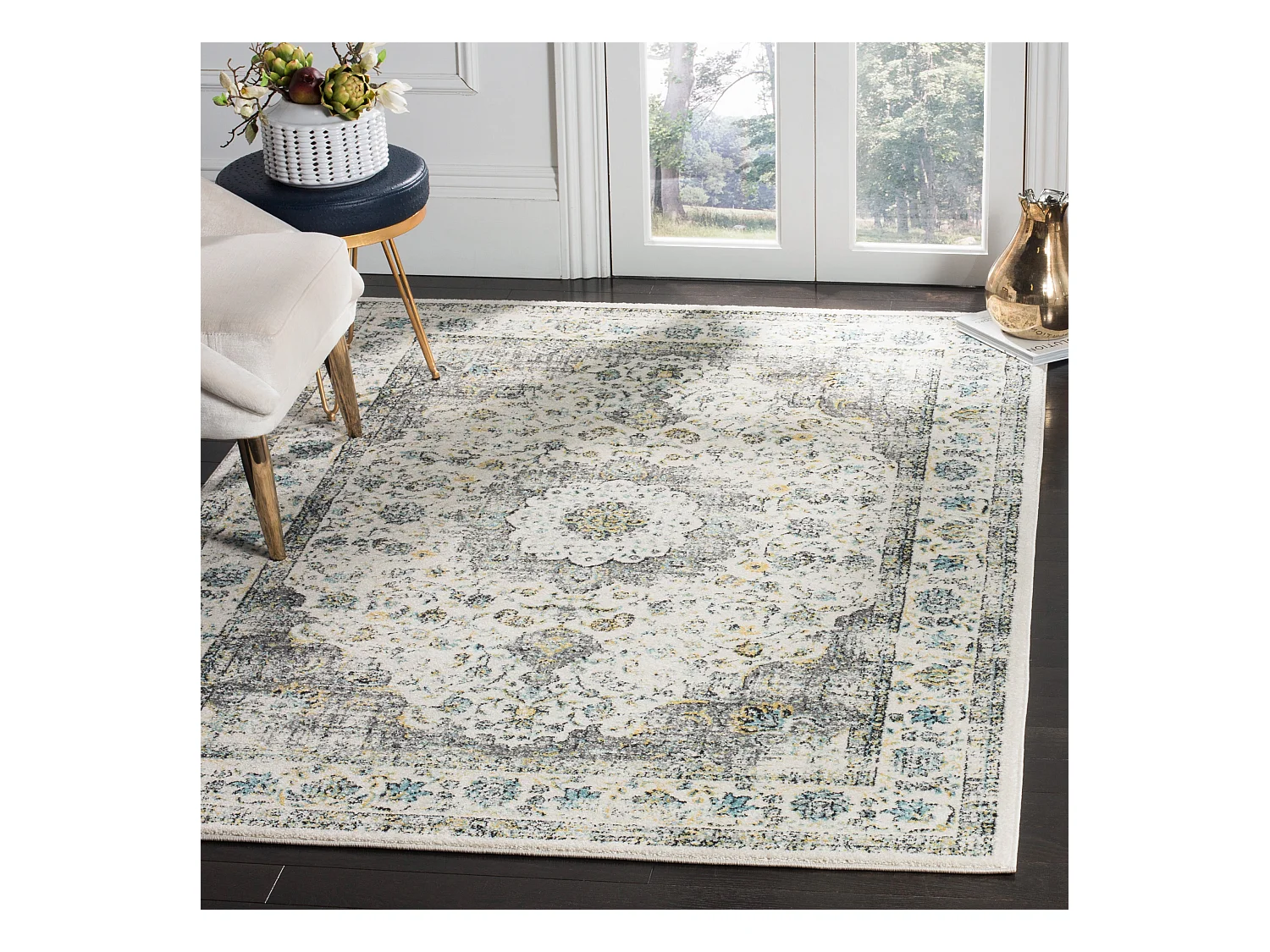 Tapis Gris/Or 122 X 183 cm - Nichol