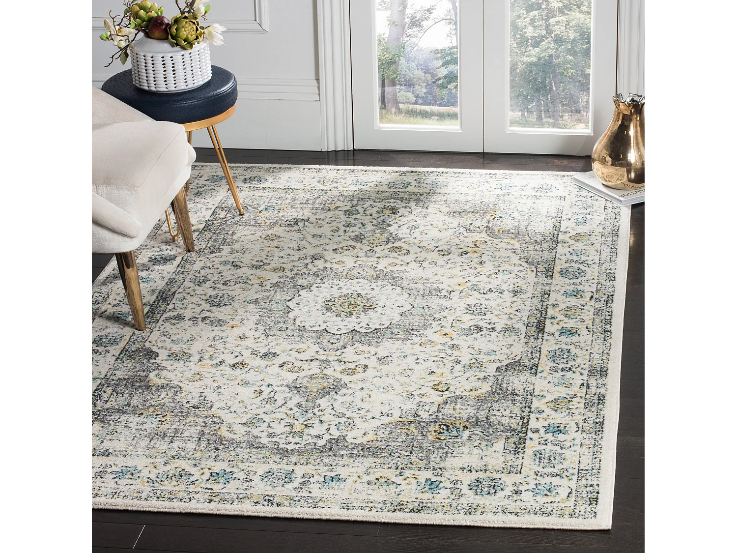 Tapis Gris/Or 122 X 183 cm - Nichol