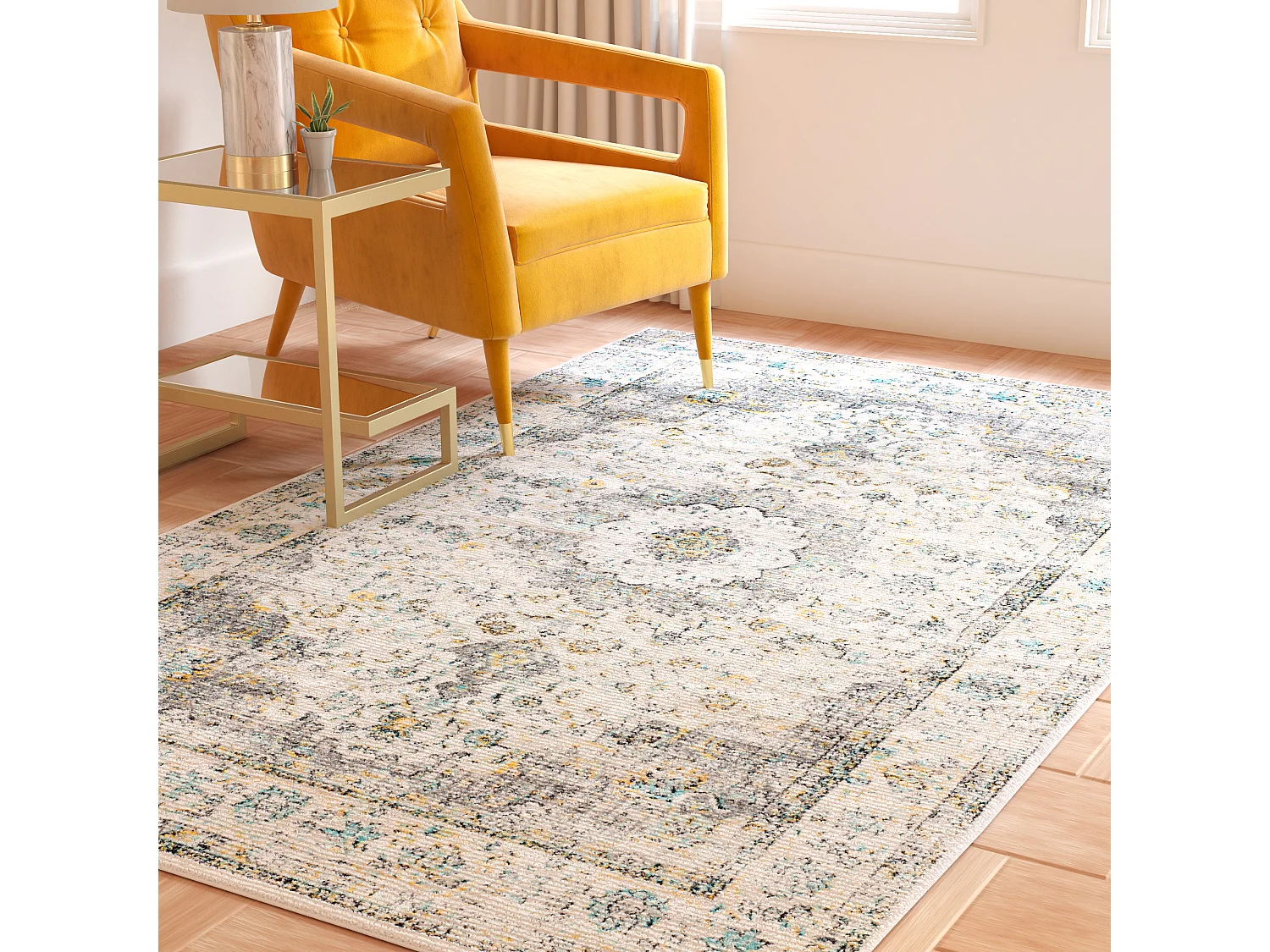 Tapis Gris/Or 122 X 183 cm - Nichol