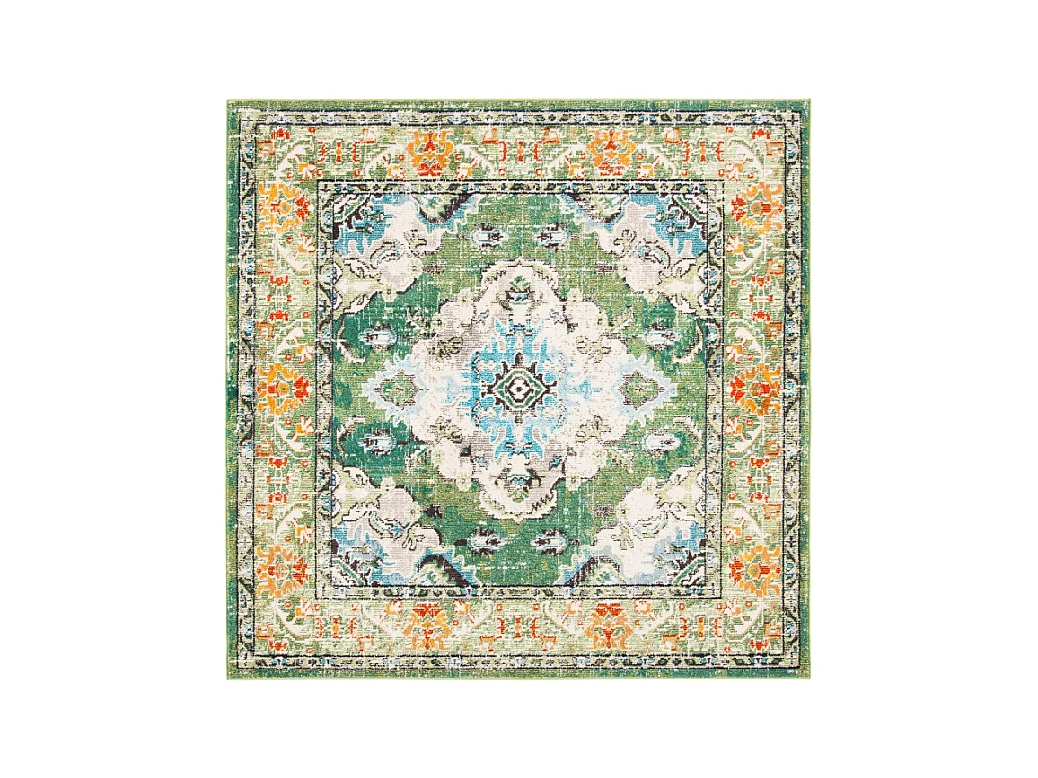 Tapis Vert forêt/Bleu clair 235 x 235 cm - Milà