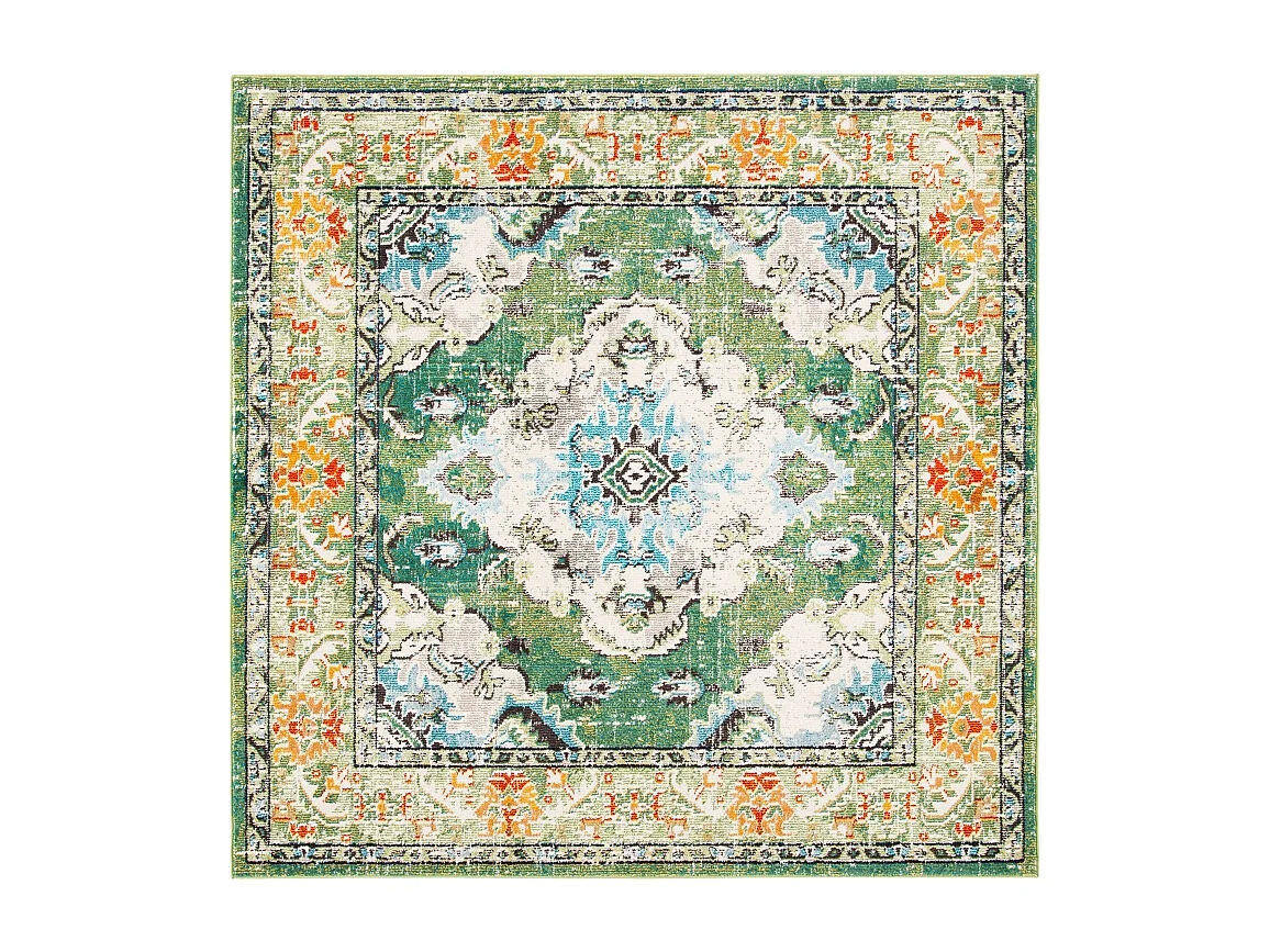 Tapis Vert forêt/Bleu clair 235 x 235 cm - Milà