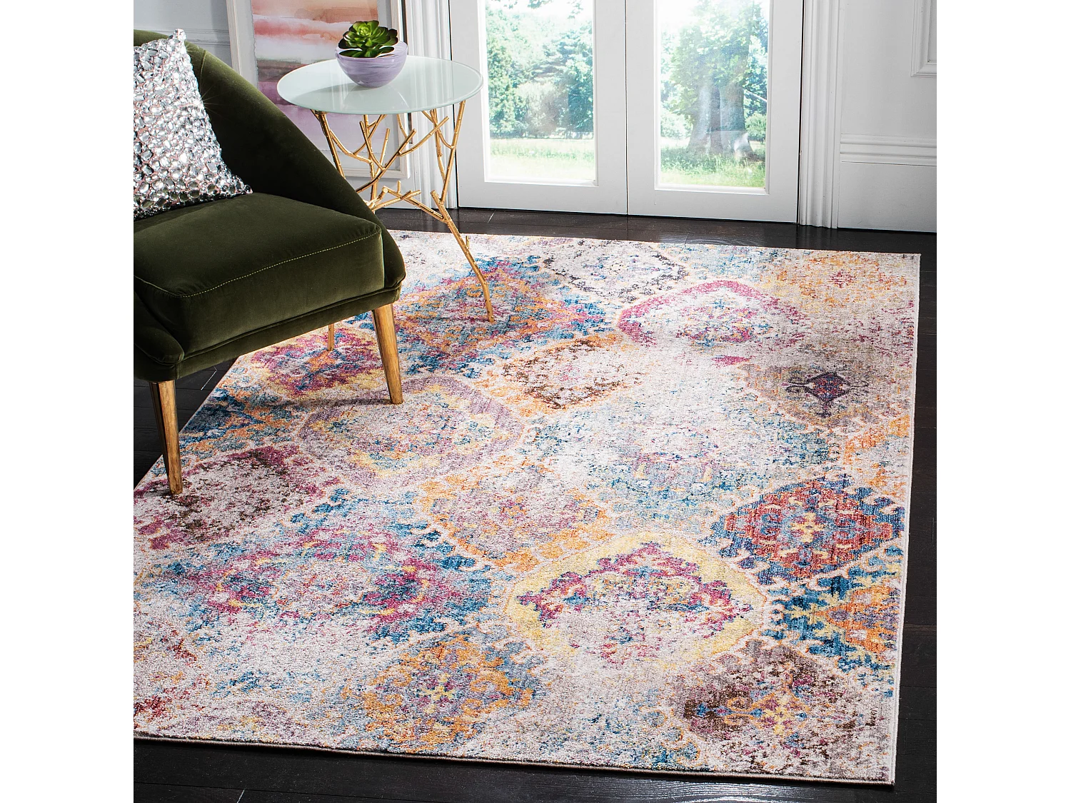 Tapis Bleu/Gris 122 X 183 cm - Jolina