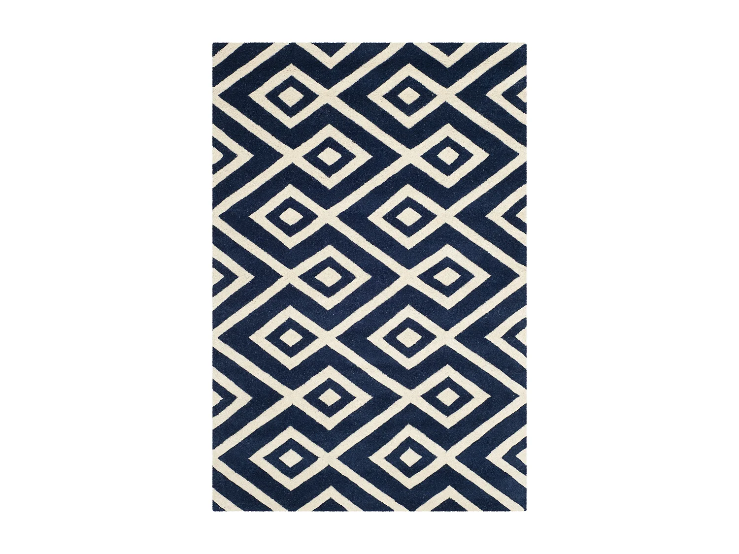 Tapis Bleu Marine/Neutre 122 X 183 cm - Verity