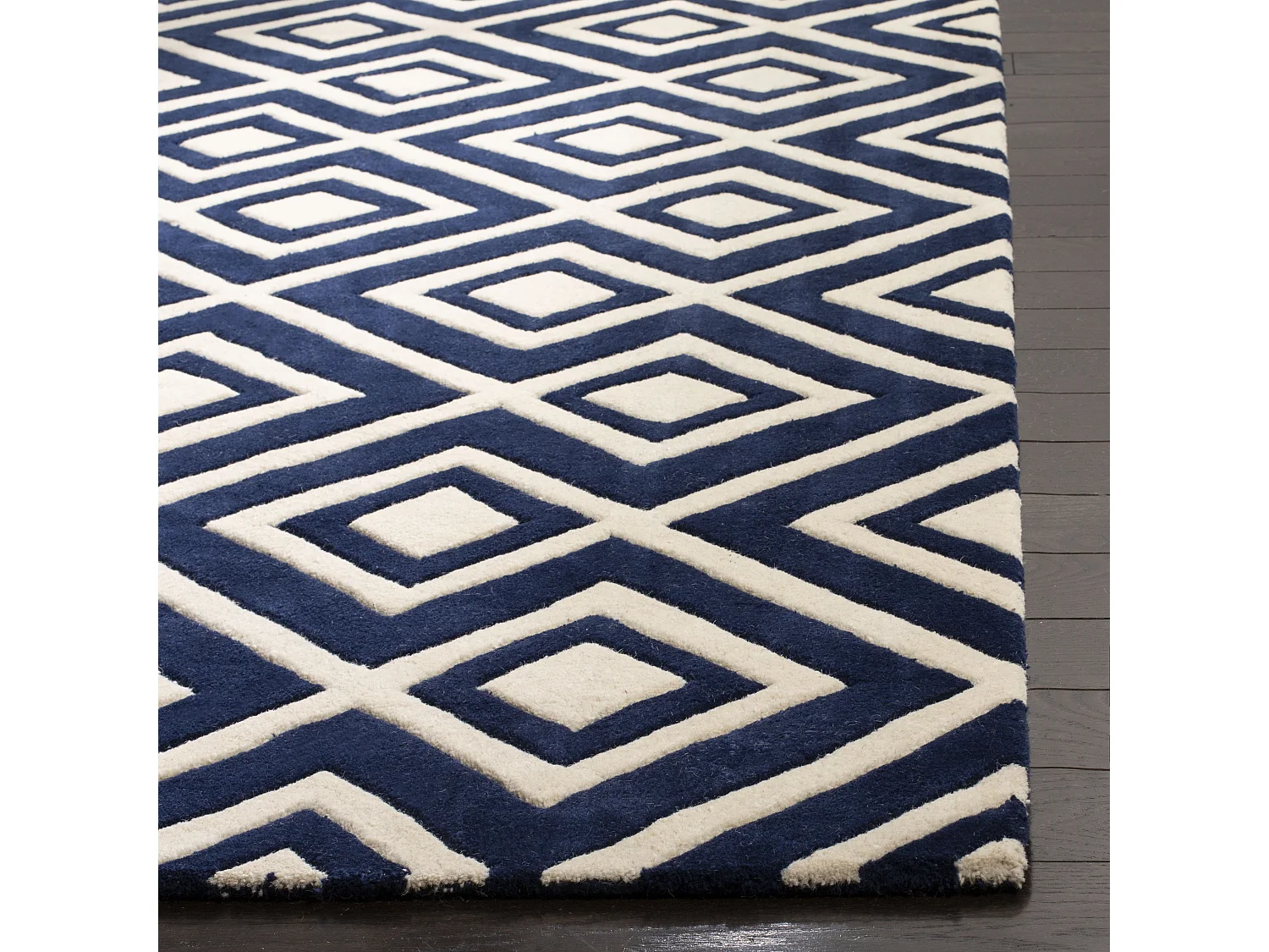 Tapis Bleu Marine/Neutre 122 X 183 cm - Verity