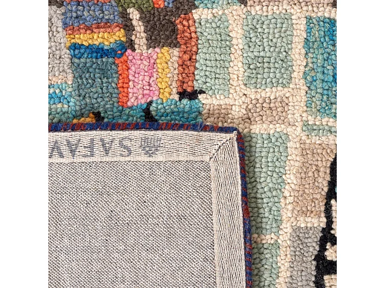 Tapis Ivoire/Noir 91 X 91 cm - Maren