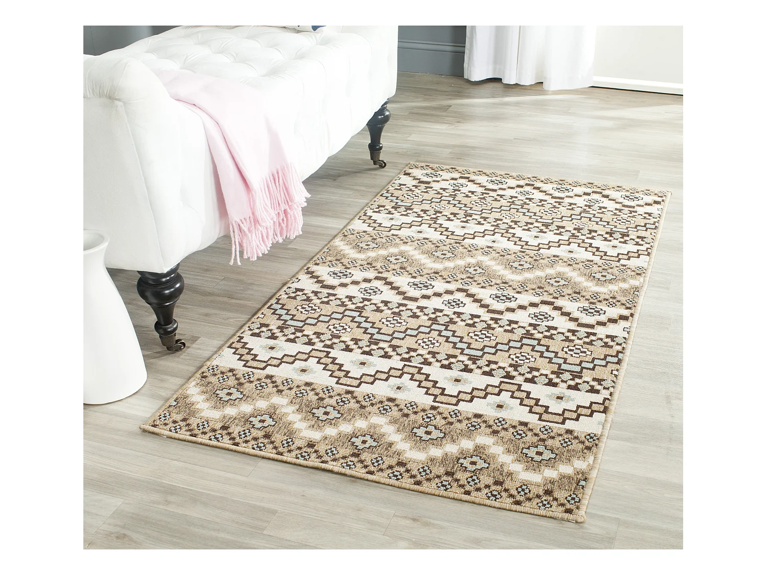 Tapis Neutre/Marron 79 X 152 cm - Una