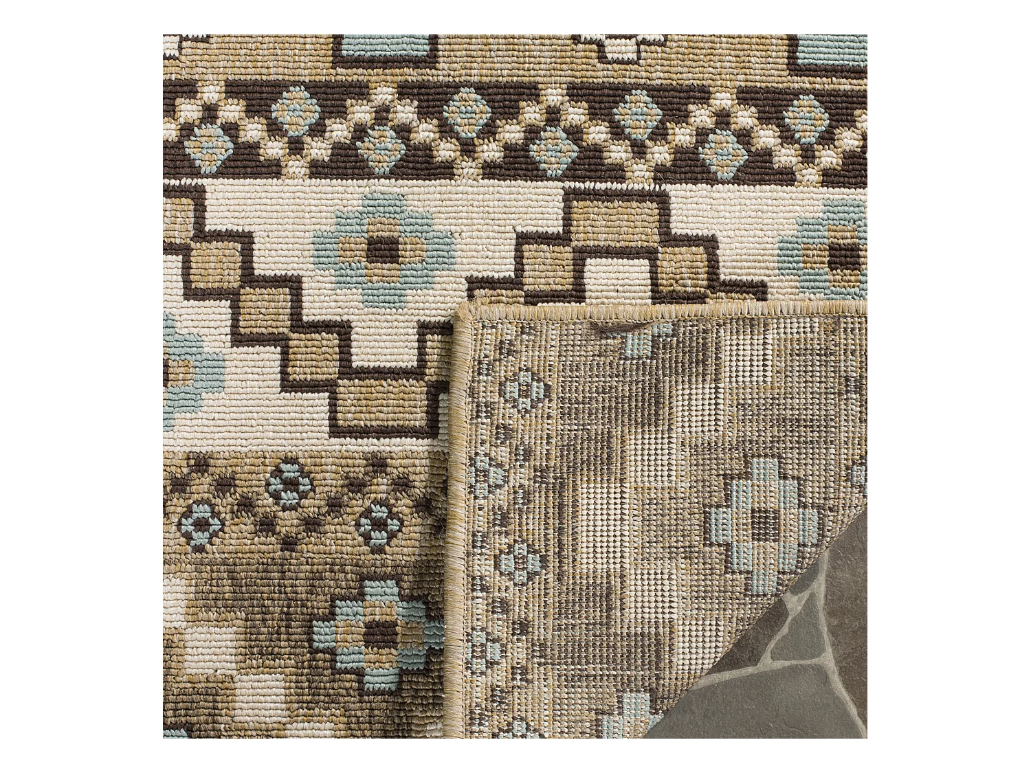 Tapis Neutre/Marron 79 X 152 cm - Una