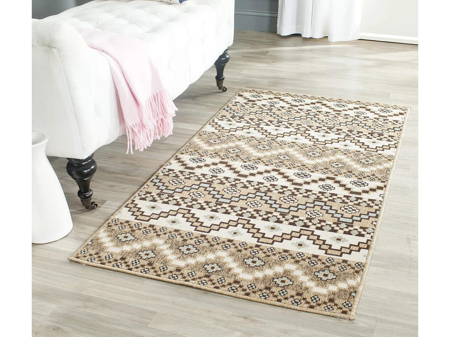 Tapis Neutre/Marron 79 X 152 cm - Una