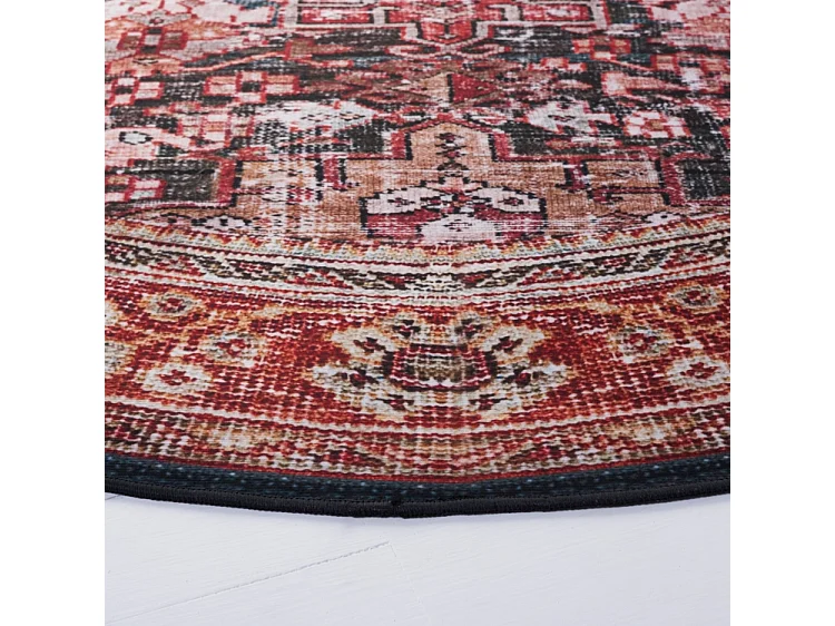 Tapis Rouge/Vert 122 X 122 cm - Romilly