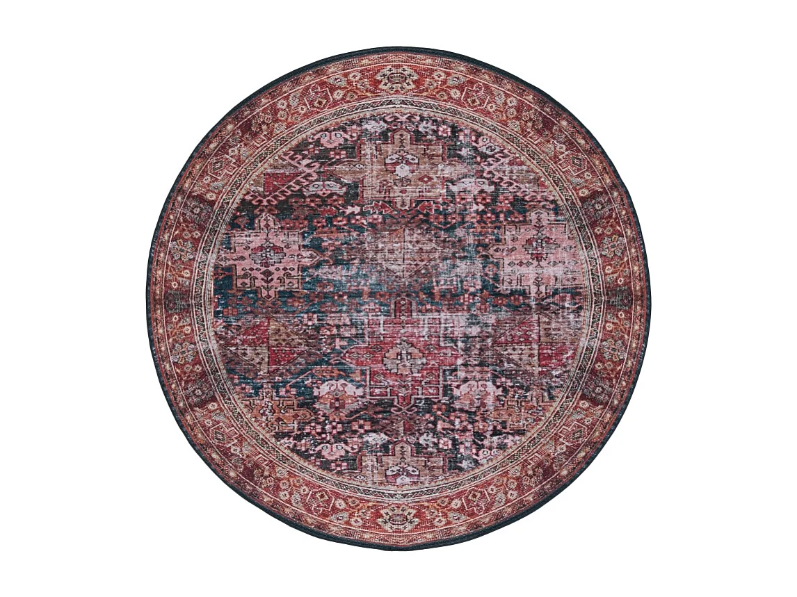 Tapis Rouge/Vert 122 X 122 cm - Romilly