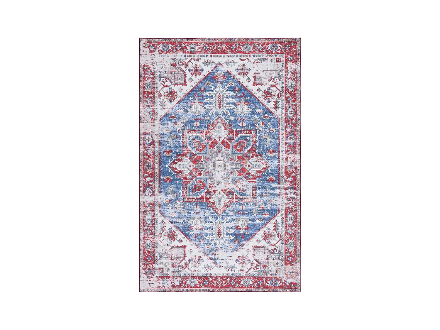 Tapis Bleu/Rouge 152 X 244 cm - Solana