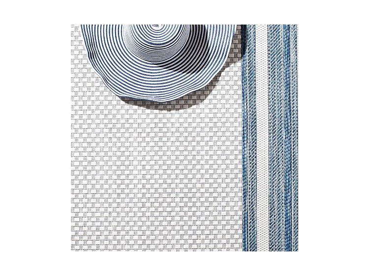 Tapis Ivoire/Marine 69 X 201 cm - Aeliana