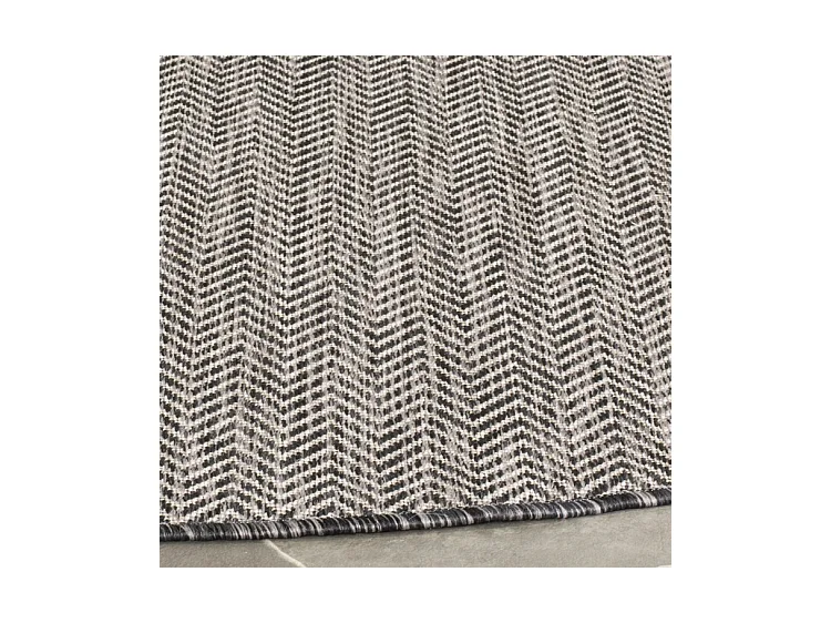 Tapis Noir/Beige 122 X 122 cm - Serenna