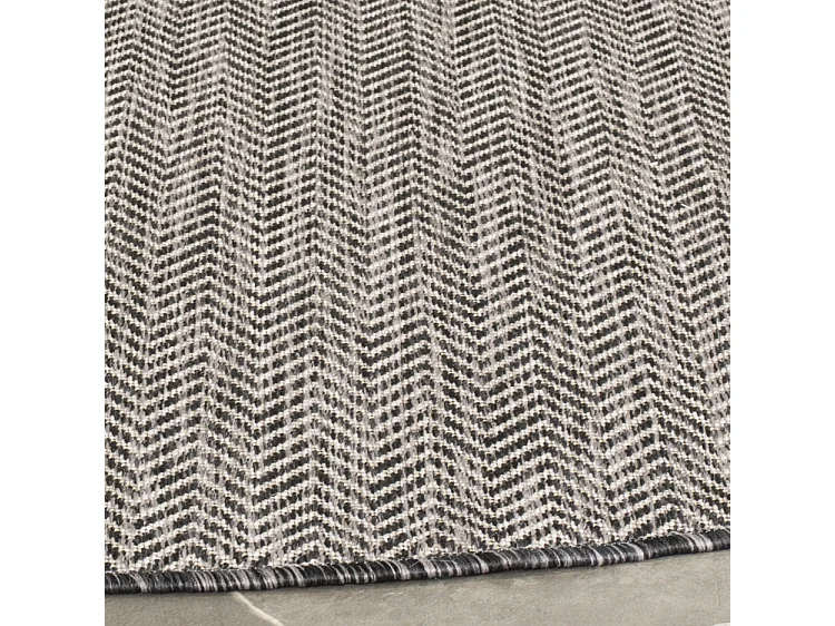 Tapis Noir/Beige 122 X 122 cm - Serenna