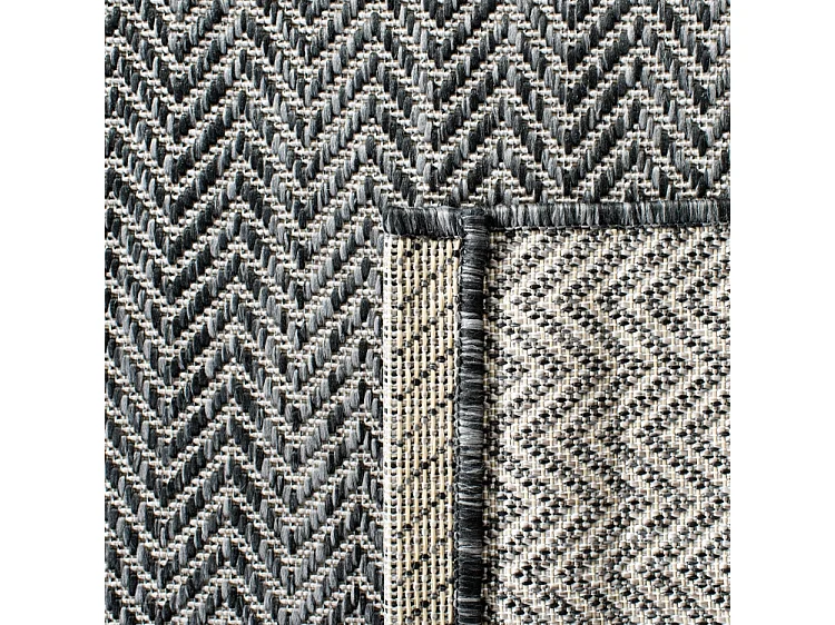 Tapis Noir/Beige 122 X 122 cm - Serenna
