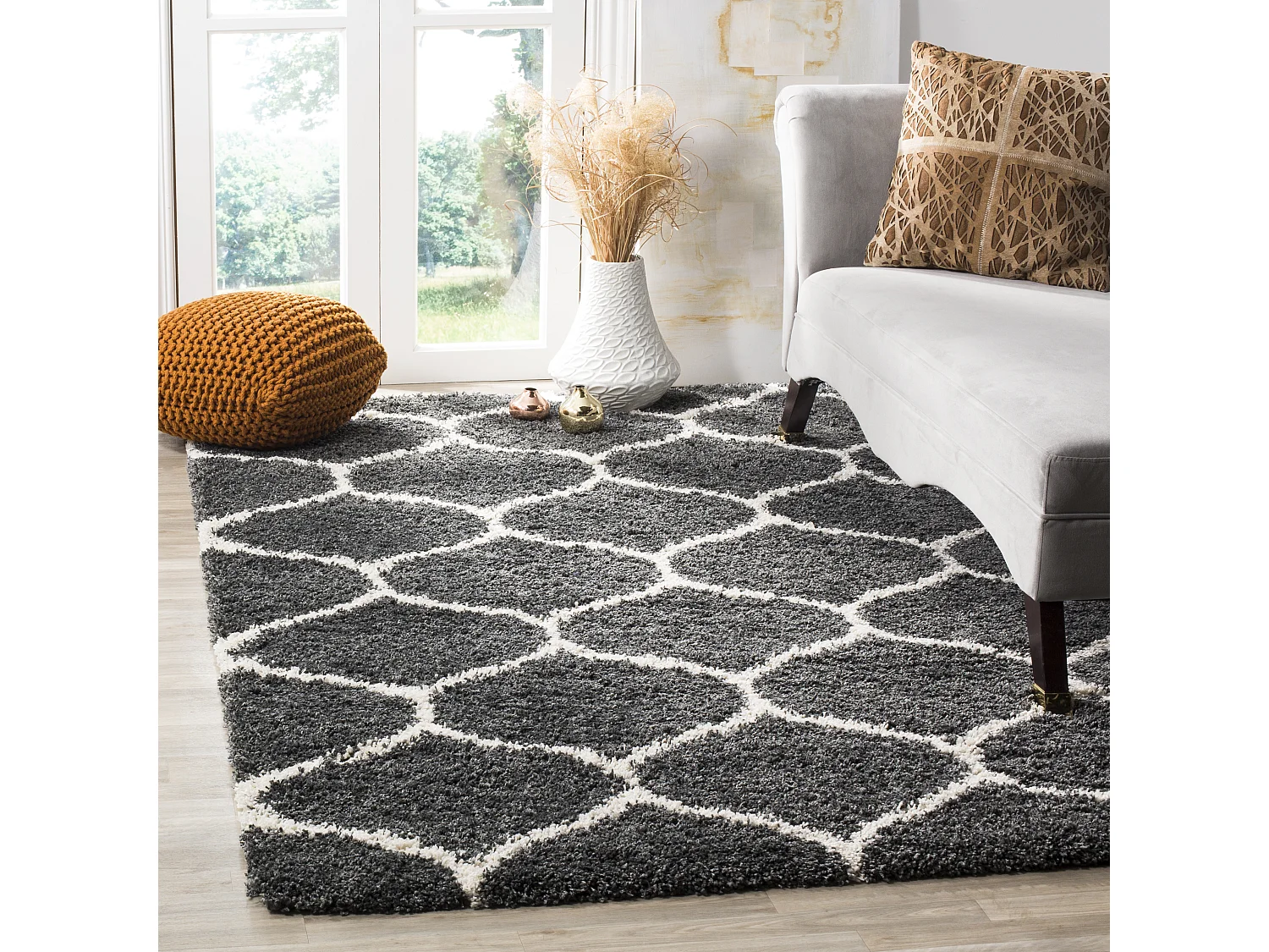 Tapis Gris/Neutre 122 X 183 cm - Zoey