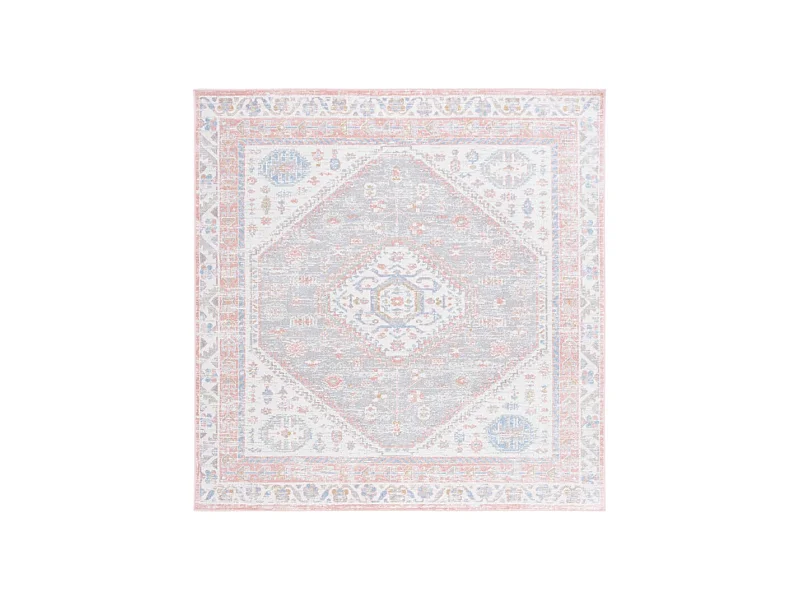 Tapis Ivoire/Bleu 160 X 160 cm - Clementina