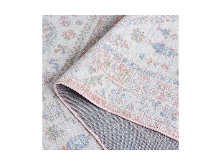 Tapis Ivoire/Bleu 160 X 160 cm - Clementina