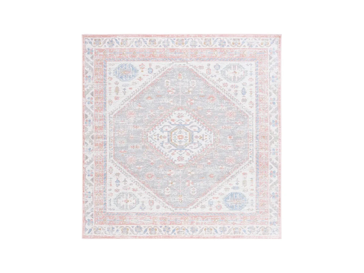 Tapis Ivoire/Bleu 160 X 160 cm - Clementina