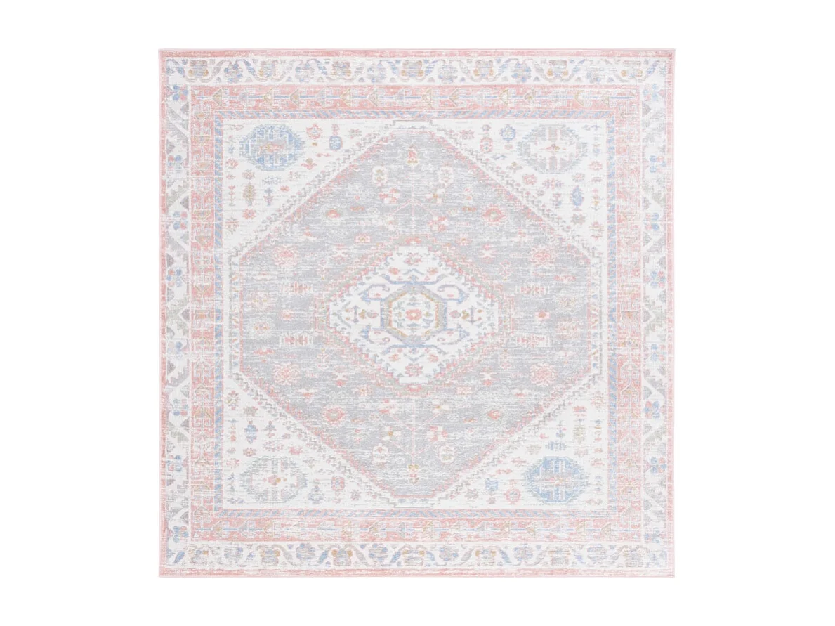 Tapis Ivoire/Bleu 160 X 160 cm - Clementina