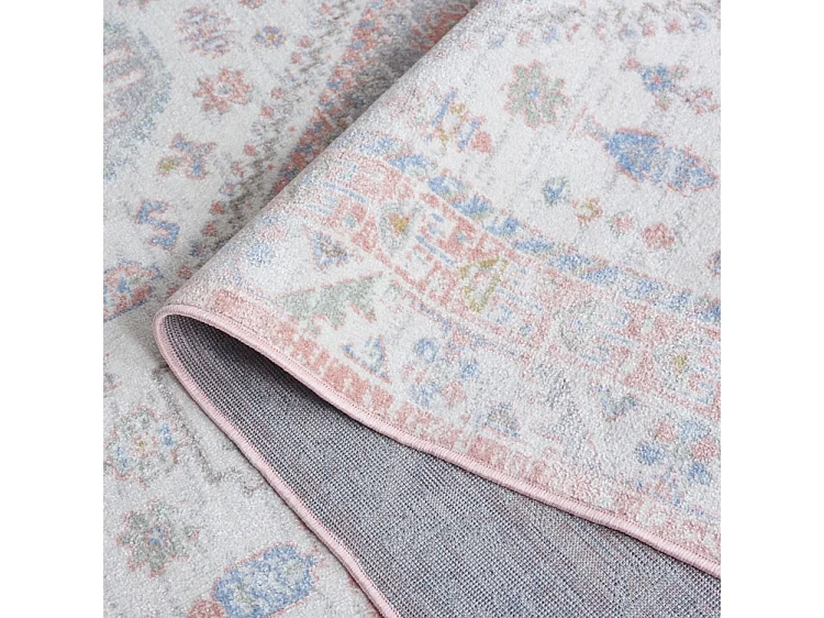 Tapis Ivoire/Bleu 160 X 160 cm - Clementina