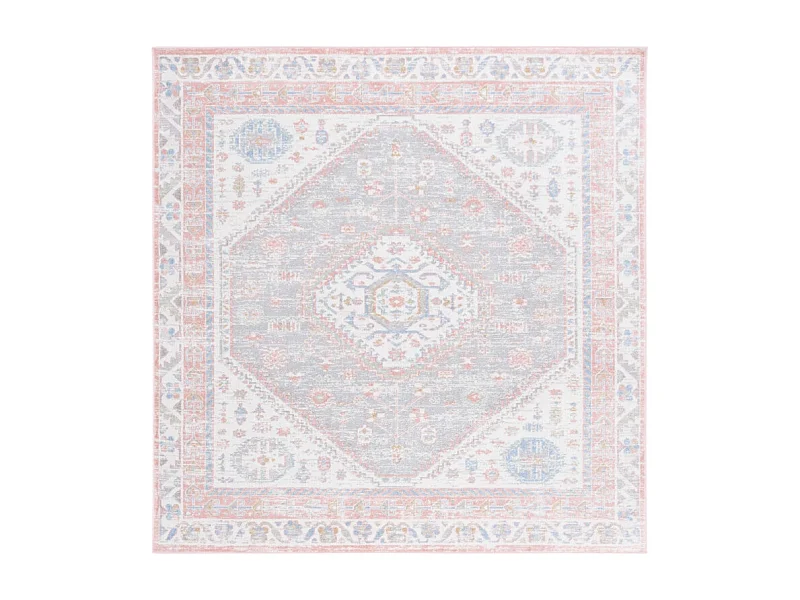Tapis Ivoire/Bleu 160 X 160 cm - Clementina