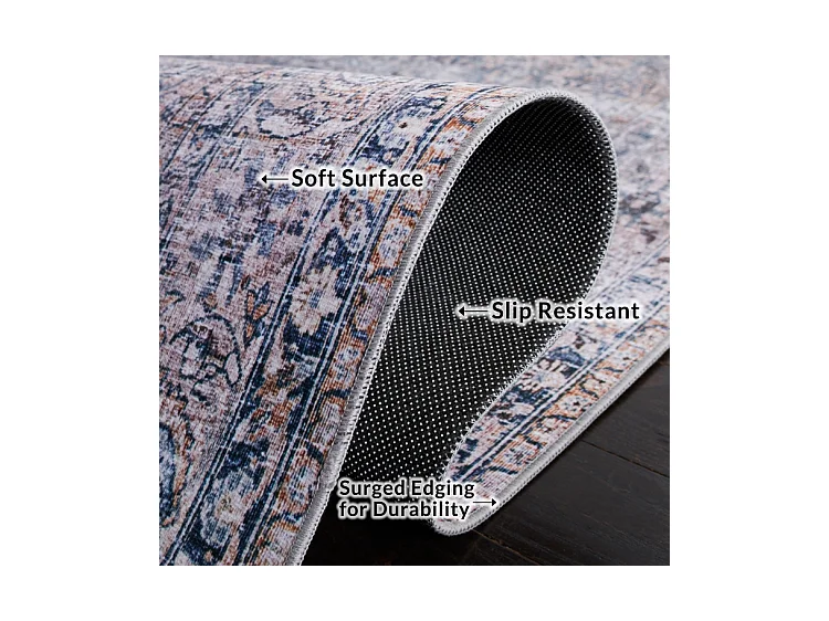 Tapis Bleu/Beige 122 X 183 cm - Sapphira