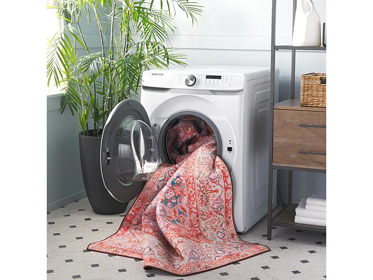 Tapis Rose/Crème 91 X 152 cm - Fleur