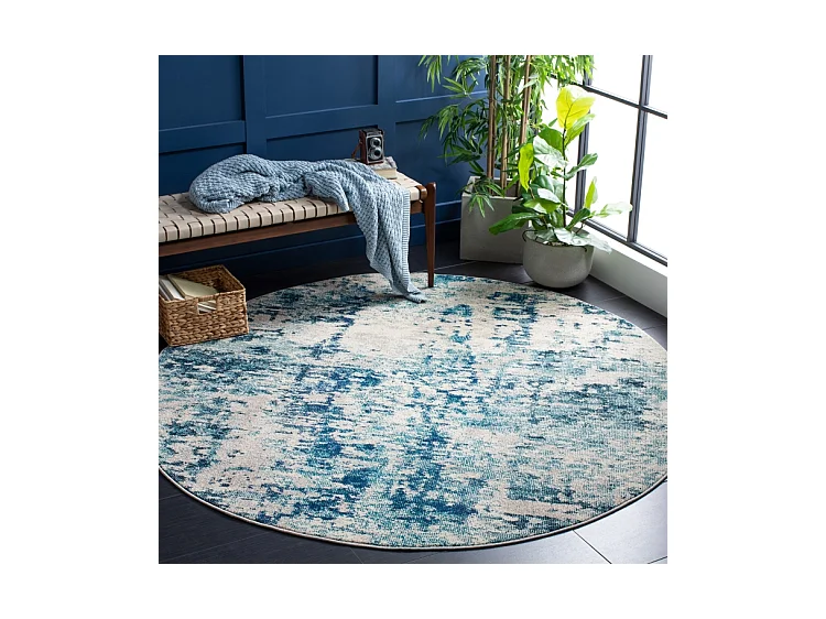 Tapis Ivoire/Turquoise 201 X 201 cm - Odaline