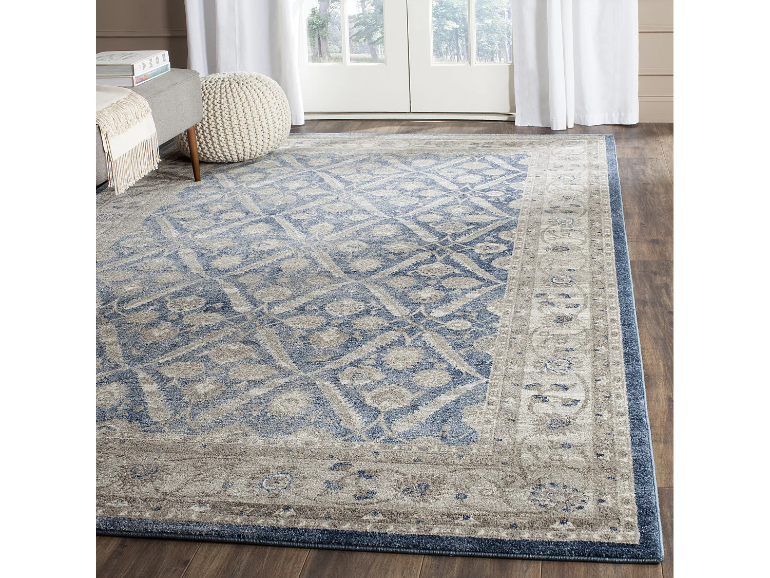 Tapis Bleu/Neutre 201 X 279 cm - Alysia