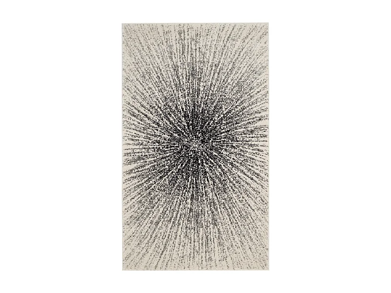 Tapis Neutre/Noir 91 X 152 cm - Fiorella