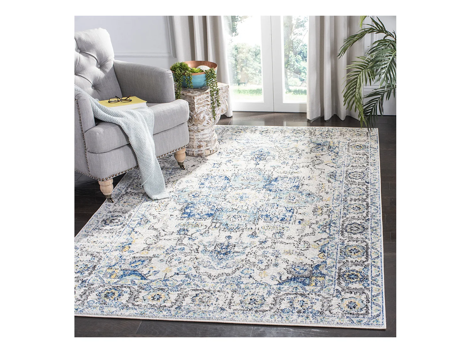 Tapis Bleu/Neutre 155 X 229 cm - Merryl