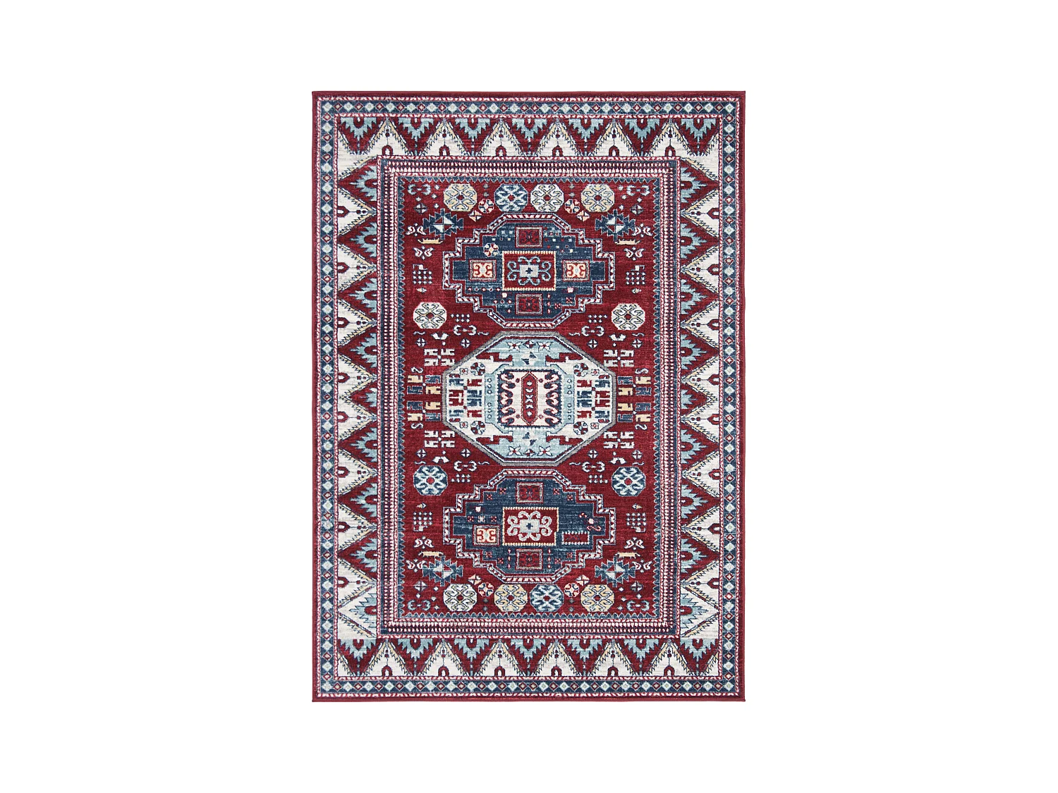 Tapis Rouge/Bleu 122 X 183 cm - Kara