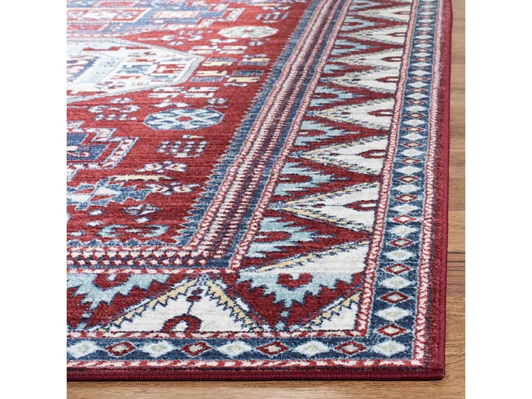 Tapis Rouge/Bleu 122 X 183 cm - Kara