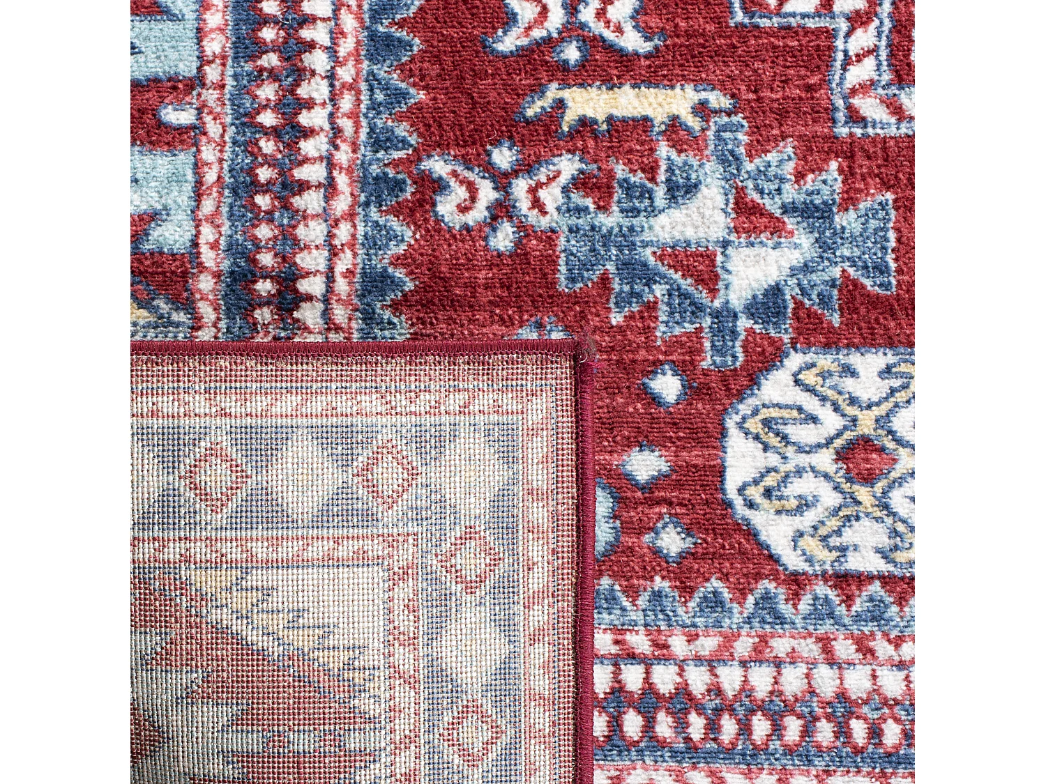 Tapis Rouge/Bleu 122 X 183 cm - Kara