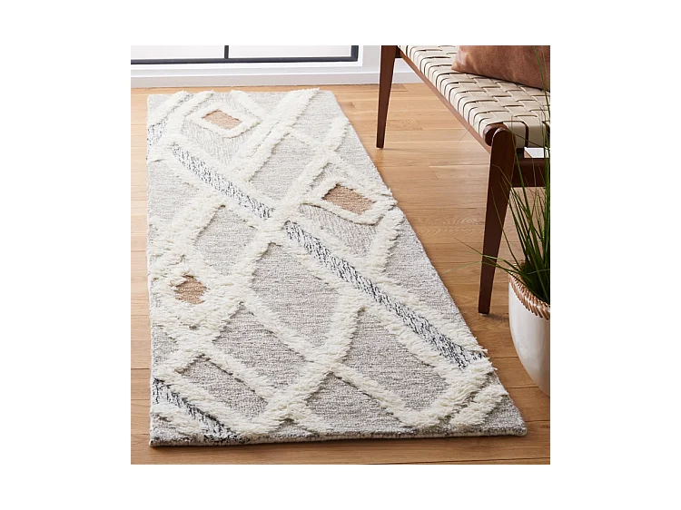 Tapis Gris/Ivoire 69 X 183 cm - Vienna