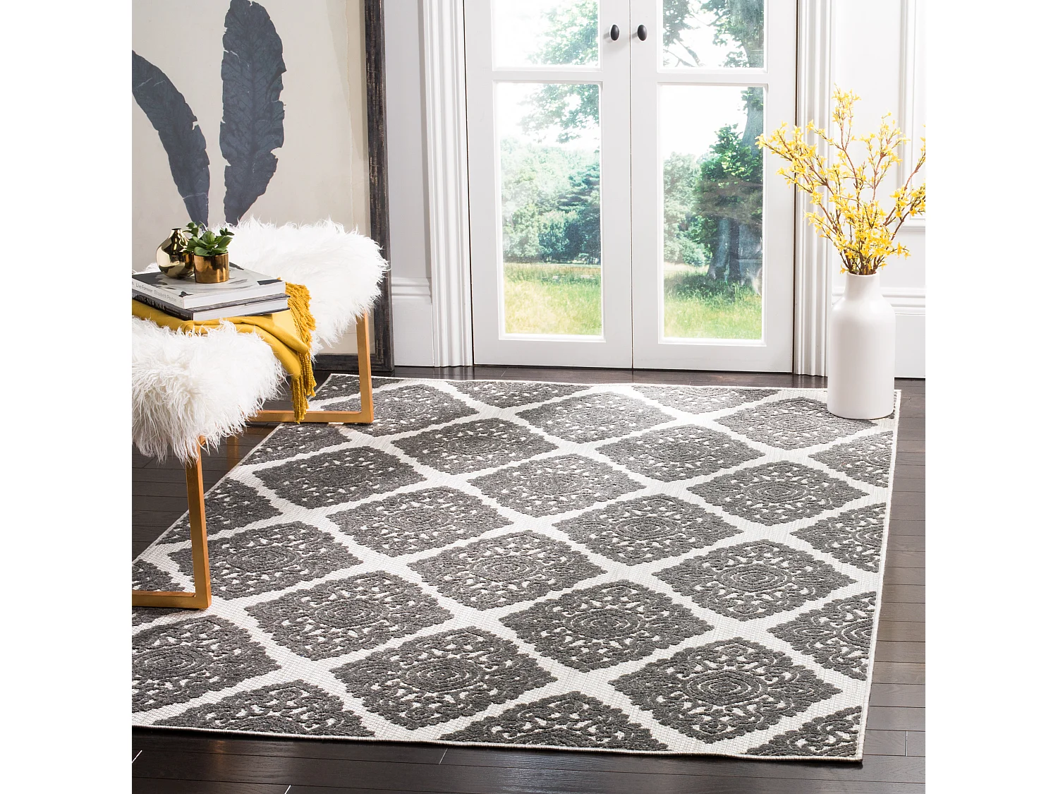 Tapis Neutre/Gris 122 X 183 cm - Wooster