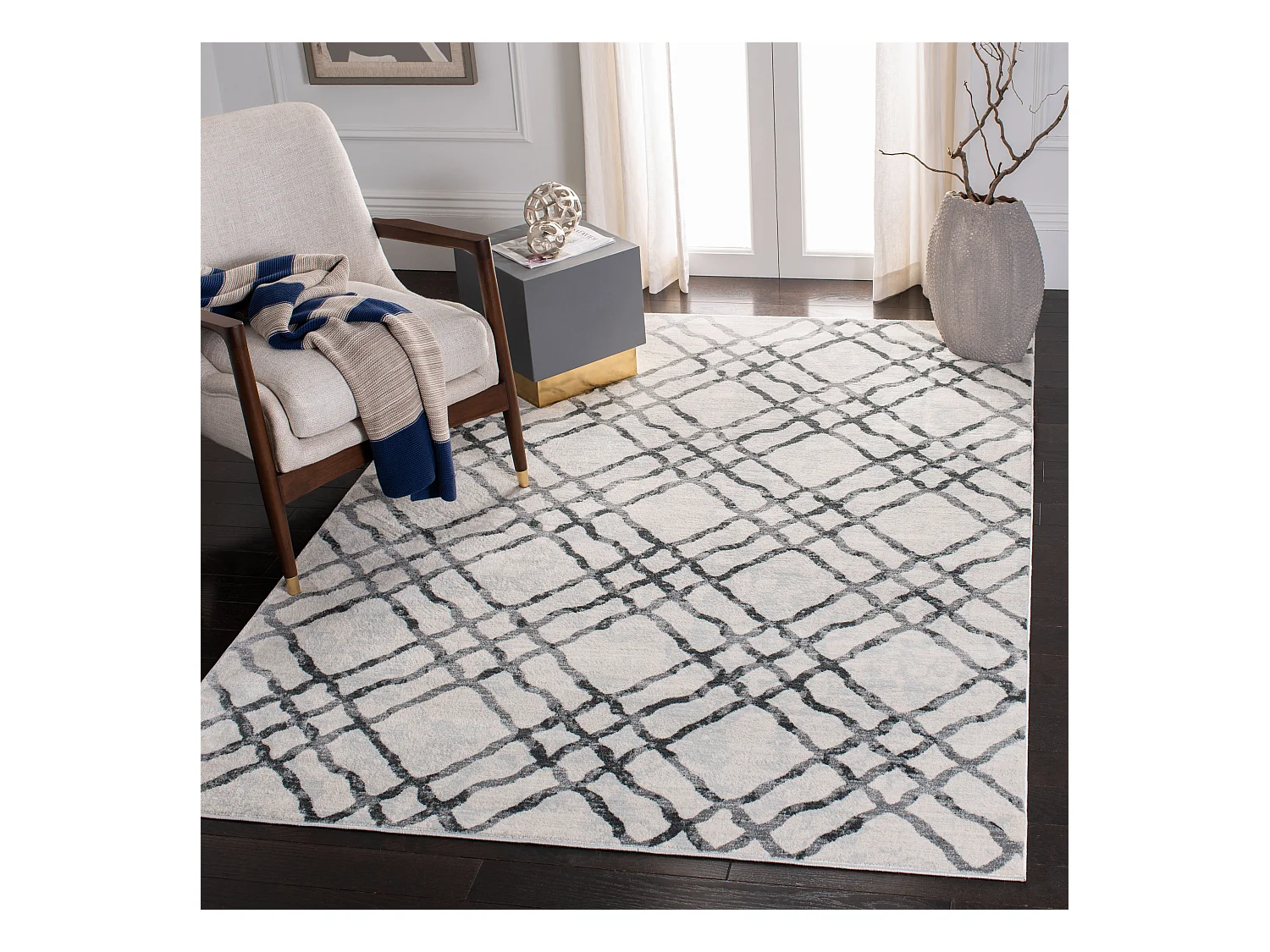 Tapis Neutre/Gris 160 X 231 cm - Sylvia