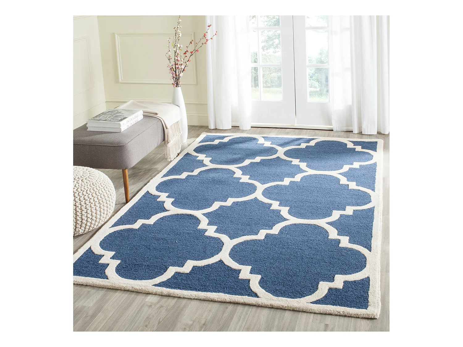 Tapis Bleu Marine/Neutre 152 X 244 cm - Lenora