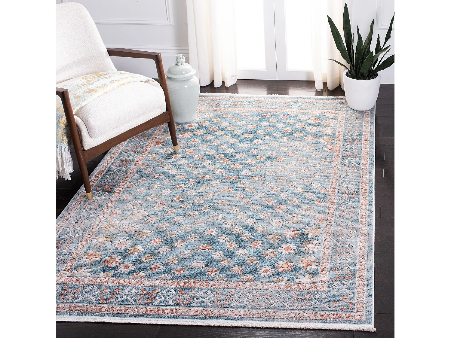 Tapis Bleu/Rose 160 X 229 cm - Briana
