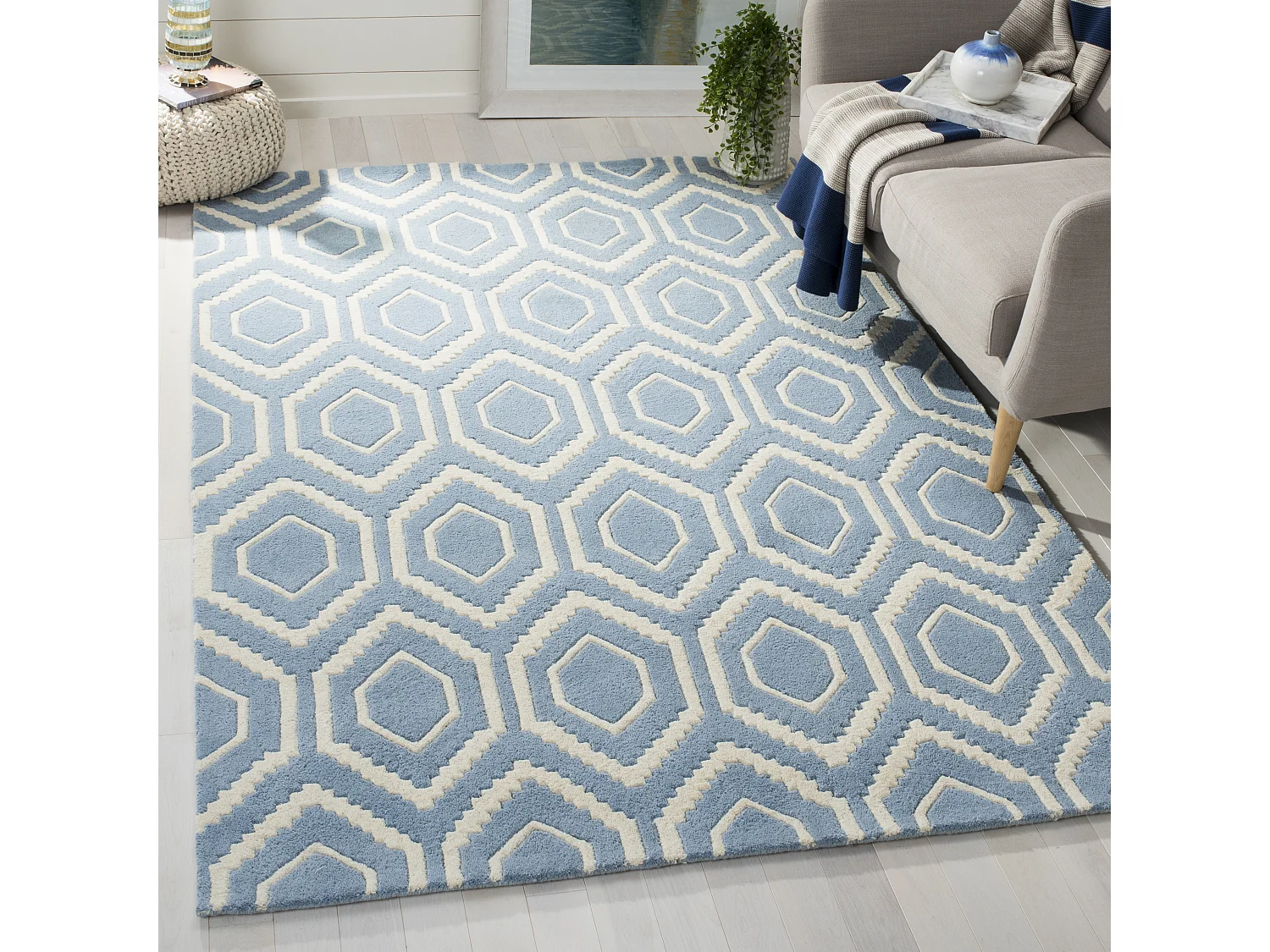 Tapis Bleu/Neutre 152 X 244 cm - Essex