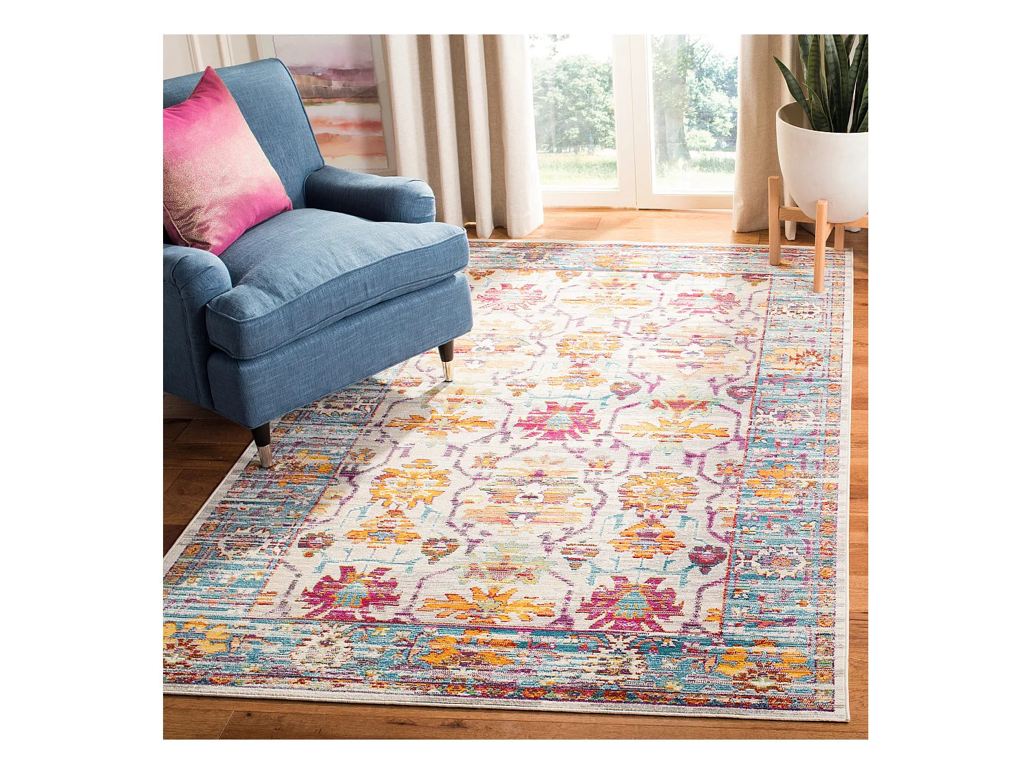 Tapis Neutre/Bleu 152 X 244 cm - Danilo