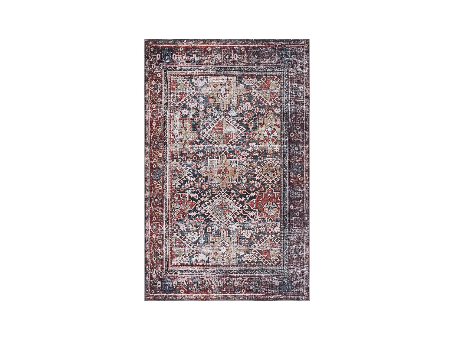 Tapis Bleu marine/rouille 244 X 305 cm - Minna