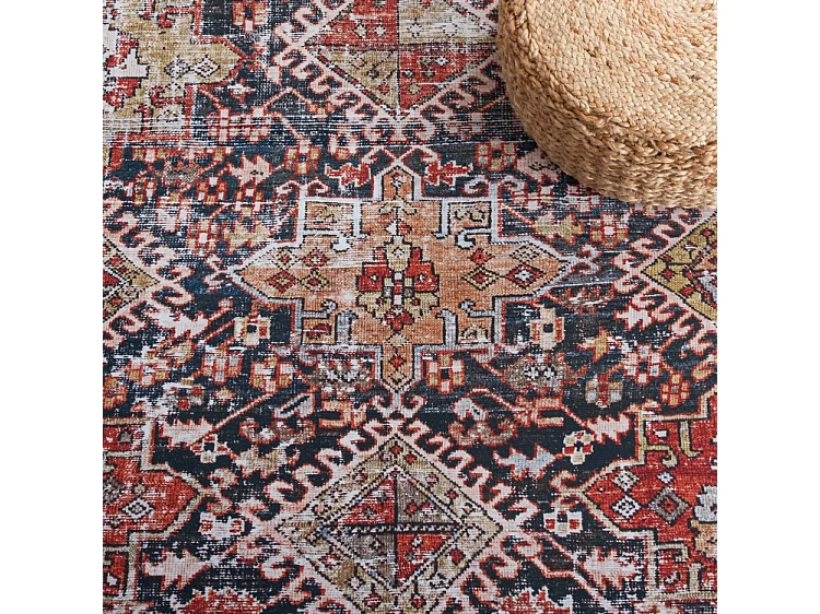 Tapis Bleu marine/rouille 244 X 305 cm - Minna