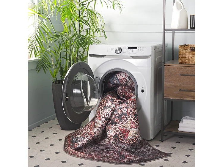 Tapis Bleu marine/rouille 244 X 305 cm - Minna